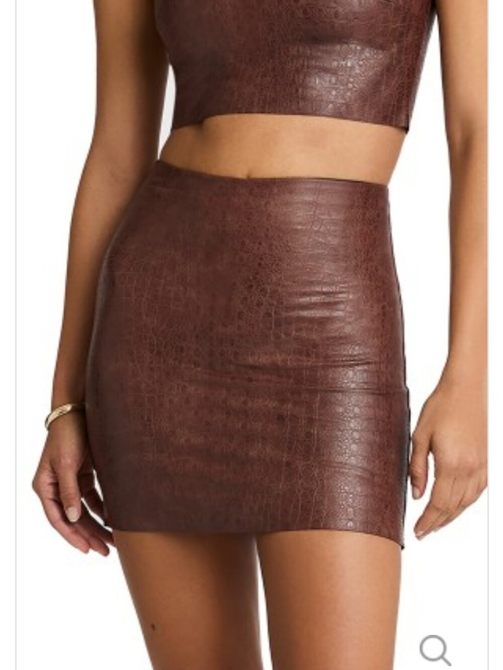 Commando Size Small Faux Leather Animal Micro-Mini Skirt Msrp $168